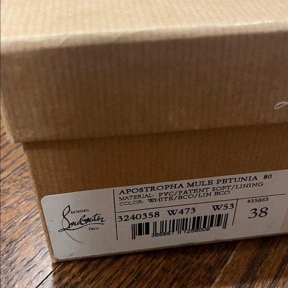 Authentic NIB Christian Louboutin Apostropha Petunia 80 Mules - Picture 9 of 9